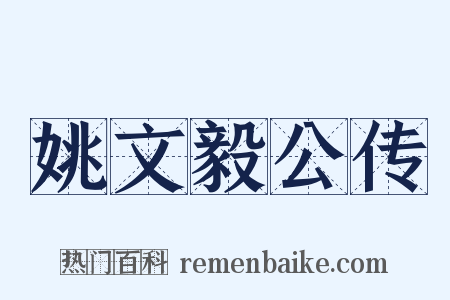 姚文毅公传是什么意思的图片